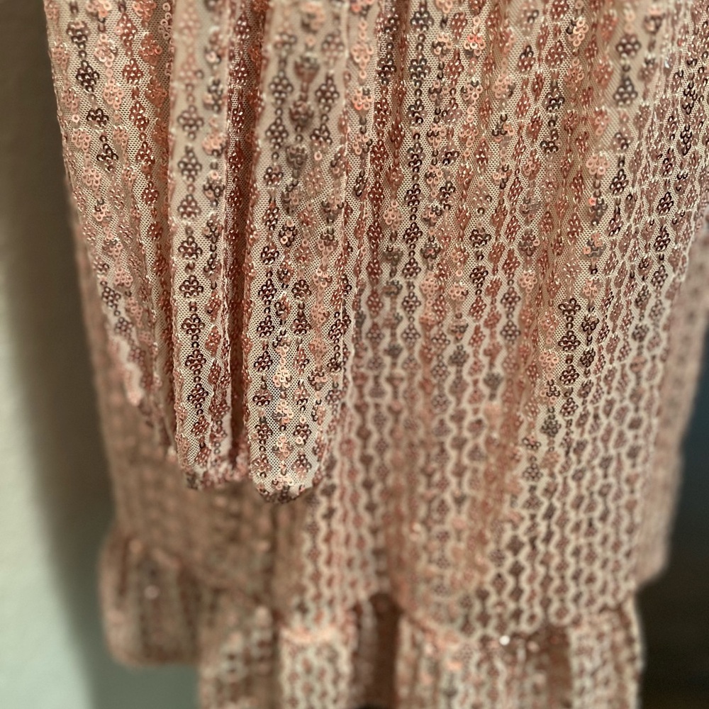 Rose Gold Sequin Dress - Picture 6 of 7